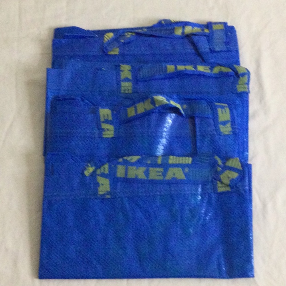 4x New Ikea Frakta Large Utility Blue Shopping Tote Bag
